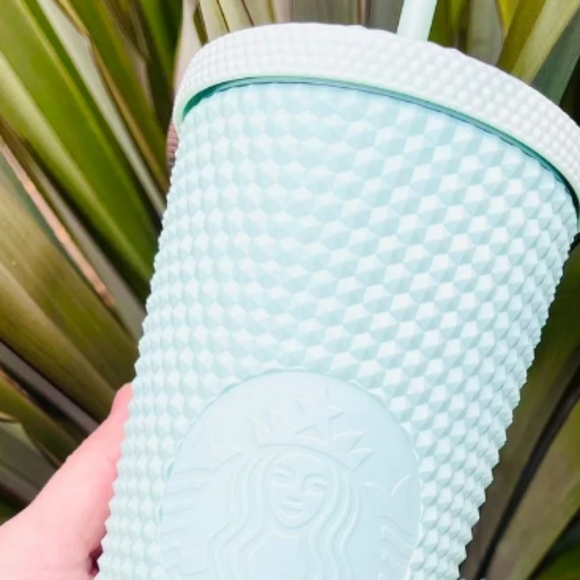 Starbucks 2021 US Matte Mint Green & Lilac Venti Studded Tumblers 💚NEW SET💜 - Picture 4 of 6